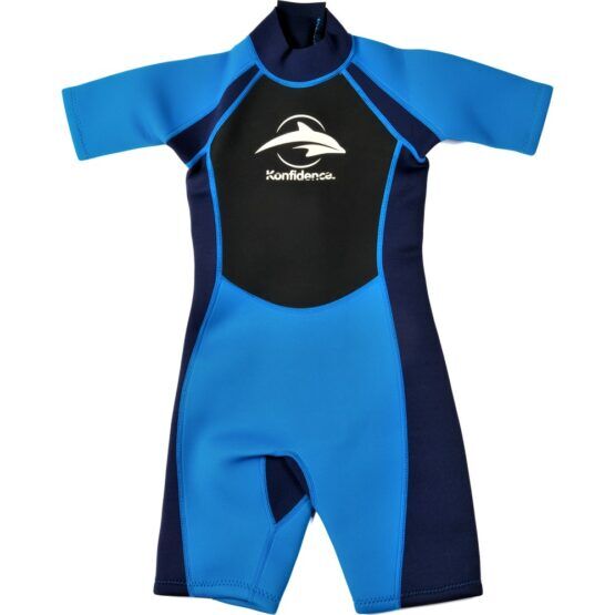 Konfidence – Costum inot din neopren pentru copii  Shorty Wetsuit blue 9-10 ani